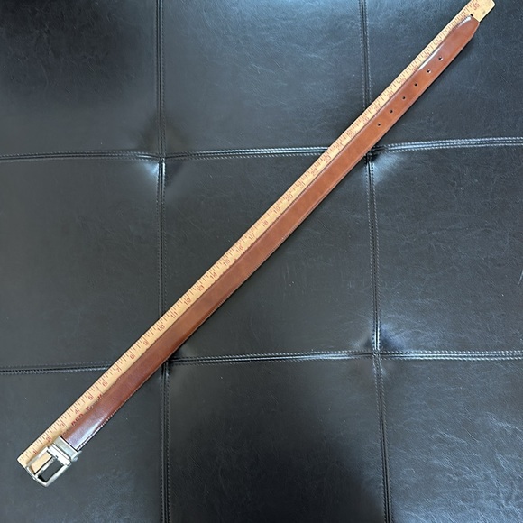 Reversible black/brown metal buckle belt - Picture 7 of 12